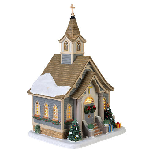 Small Town Church edificio illuminato Lemax Caddington Village 23x15x13 cm - 35066 4