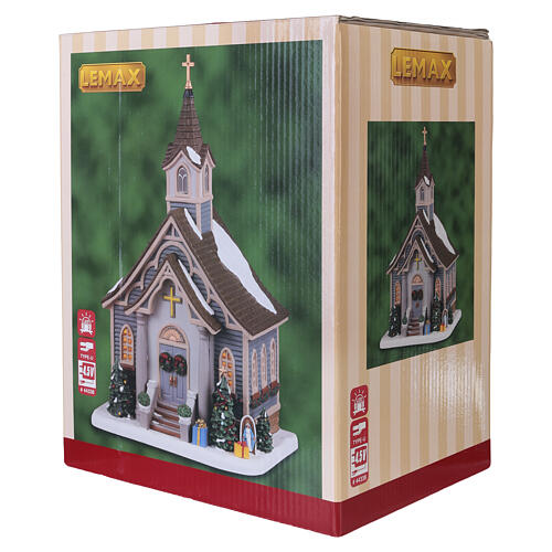 Small Town Church edifício iluminado Lemax Caddington Village 23x15x13 cm - 35066 7