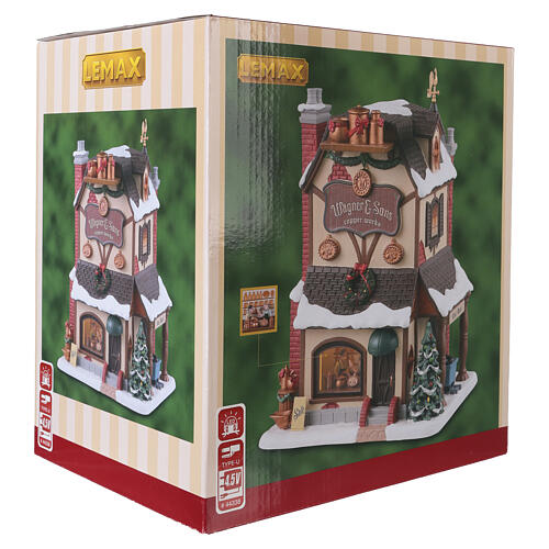 Wagner & Sons Copper Works by Lemax, illuminated building, Caddington Village, 9.6x6.7x5.9 in - 35067 7