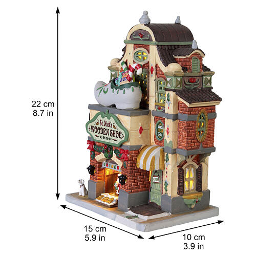St. Nick's Wooden Shoe Shop edifício iluminado Lemax Caddington Village 22x15x10 cm - 35069 3