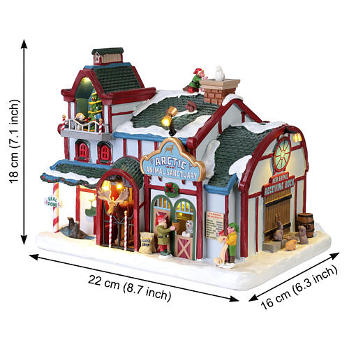 Arctic Animal Sanctuary edificio illuminato Lemax Santa'S Wonderland 18x22x16 cm - 35075 3