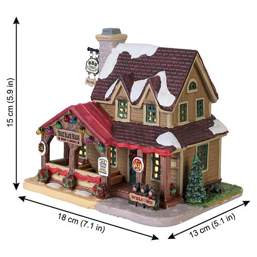 Three Black Bears Bar & Grill beleuchtetes Gebäude Lemax Vail Village 15x18x13 cm - 35078 3
