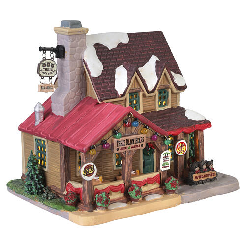 Three Black Bears Bar & Grill beleuchtetes Gebäude Lemax Vail Village 15x18x13 cm - 35078 4