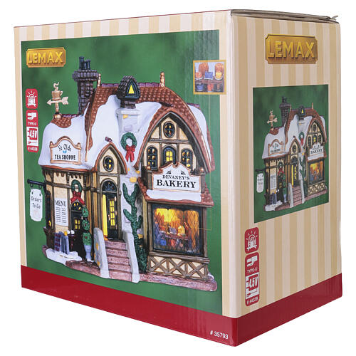 Devaney's Bakery illuminated building by Lemax, Caddington Village, 5.6x7.4x4.2 in - 35793 7