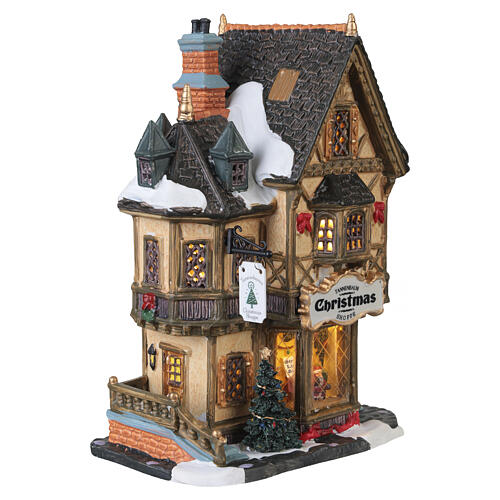 Tannenbaum Christmas Shoppe illuminated building by Lemax, Caddington Village, 8.1x5.7x3.5 in - 35845 4