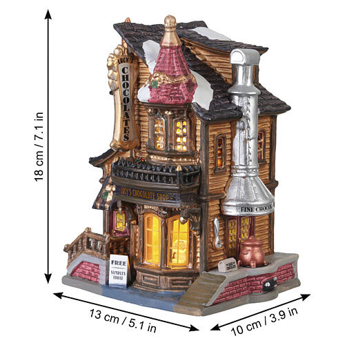 Lucy's Chocolate Shop edifício iluminado Lemax Caddington Village 18x13x10 cm - 45052 3