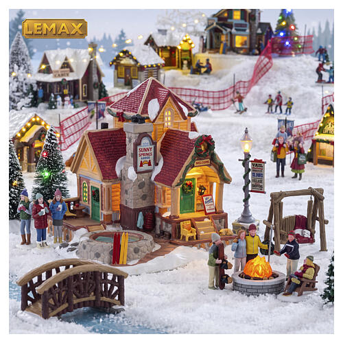 Sunny Springs Lodge beleuchtetes Gebäude Lemax Vail Village 18x19x18 cm - 45229 2