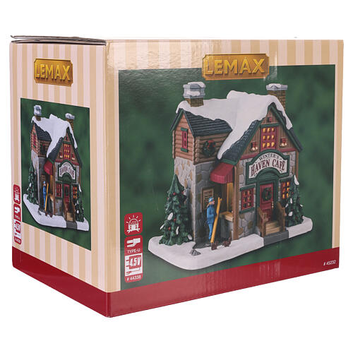 Winter's Haven Café edificio illuminato Lemax Vail Village 15x17x14 cm - 45232 8