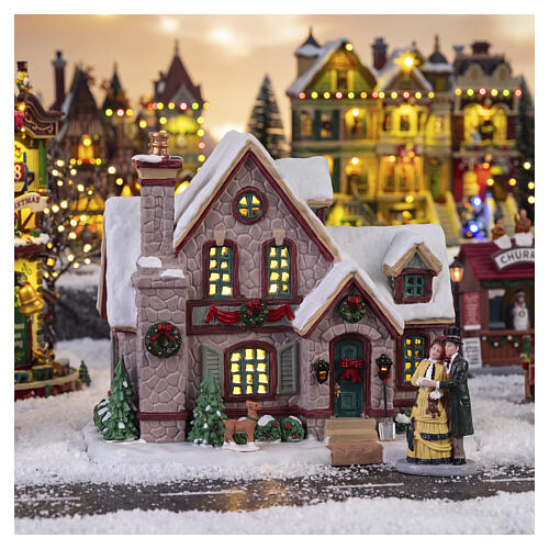 White Christmas beleuchtetes Gebäude Lemax Caddington Village 16x18x12 cm - 45235 2
