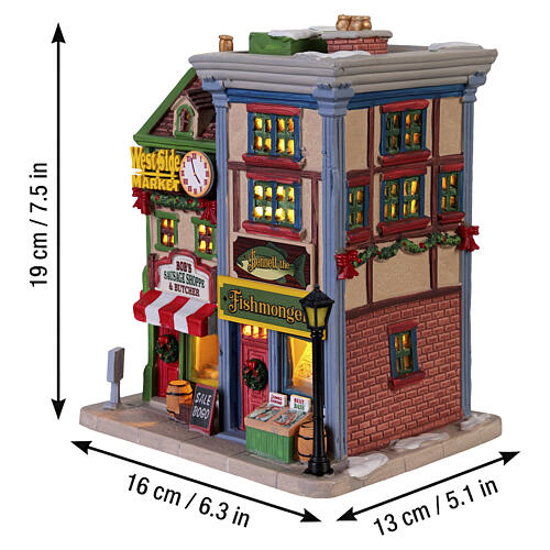 West Side Market Shops beleuchtetes Gebäude Lemax Caddington Village 19x16x13 cm - 45244 3