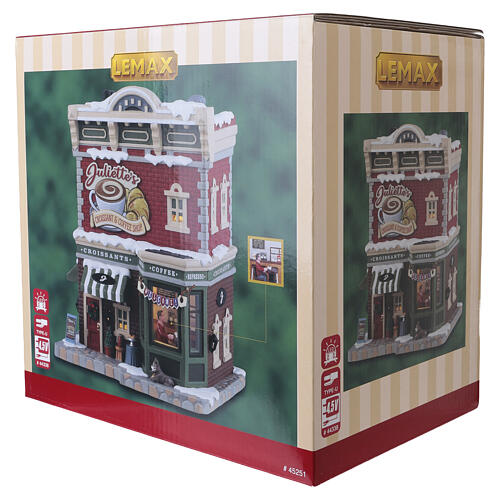Juliette's Croissant & Coffee Shop illuminato Lemax Caddington Village 20x16x14 cm - 45251 7