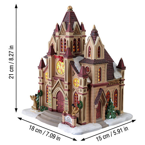 Grace Cathedral beleuchtetes Gebäude Lemax Caddington Village 21x18x15 cm - 45255 3