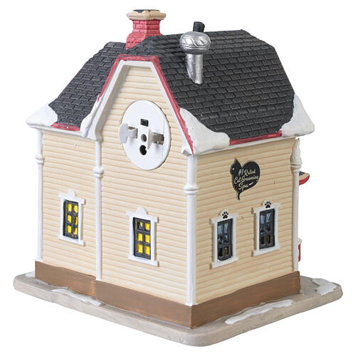 Coco's Cat Grooming Spa beleuchtetes Gebäude Lemax Caddington Village 18x17x14 cm - 45259 5