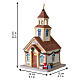The New Village Church illuminated building by Lemax, Caddington Village, 9.25x5.12x4.72 in - 45261 s3