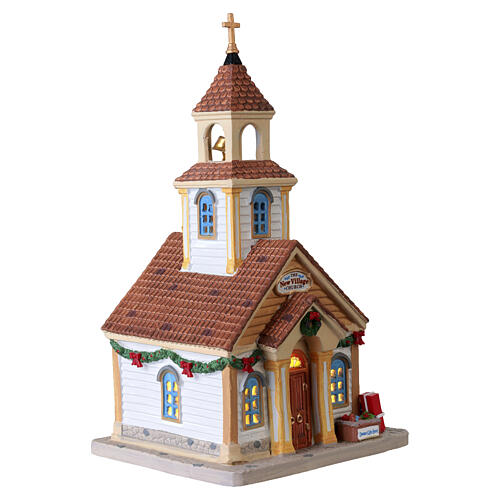 The New Village Church edificio illuminato Lemax Caddington Village 23x13x12 cm - 45261 4