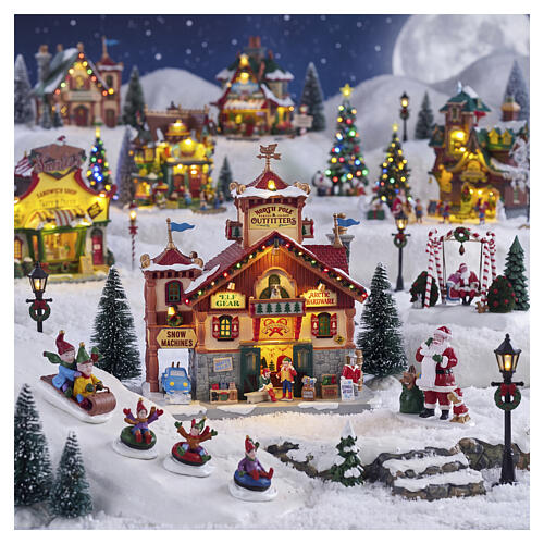 North Pole Outfitters beleuchtetes Gebäude Lemax Santa's Wonderland 25x23x14 cm - 45266 2