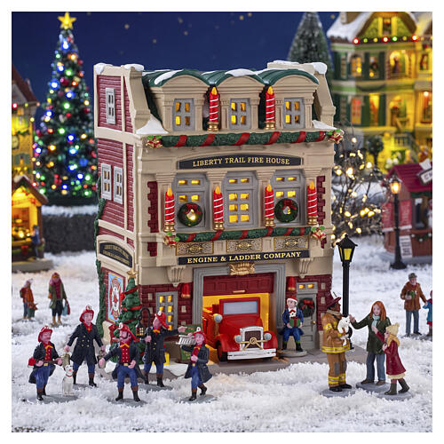 Liberty Trail Fire House edificio illuminato Lemax Caddington Village 20x18x14 cm - 45273 2