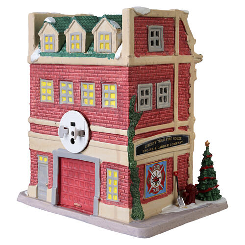 Liberty Trail Fire House edifício iluminado Lemax Caddington Village 20x18x14 cm - 45273 5