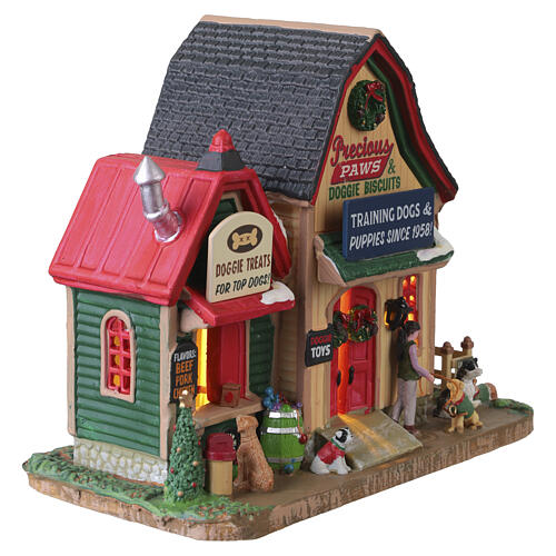 Precious Paws & Doggie Biscuits edificio illuminato Lemax Harvest Crossing 17x18x10 cm - 45275 4