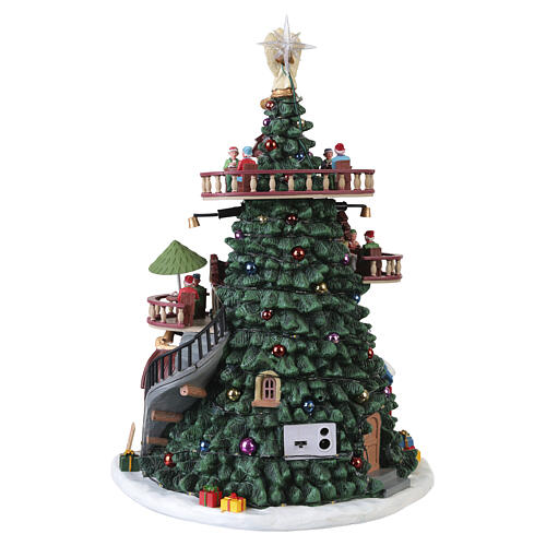 The Tannenbaum Tower Christmas Shops edificio illuminato Lemax Santa'S Wonderland 30x22x20 cm - 55311 7