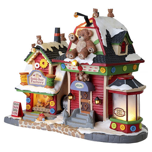 Teddy Bear Factory bâtiment éclairé Lemax Caddington Village 19,6x25,6x13,5 cm - 55312 6