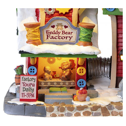Teddy Bear Factory edificio illuminato Lemax Caddington Village 20x26x13 cm - 55312 4