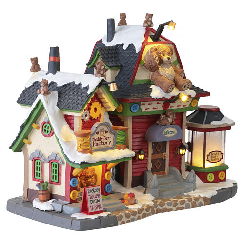 Teddy Bear Factory edificio illuminato Lemax Caddington Village 20x26x13 cm - 55312 5