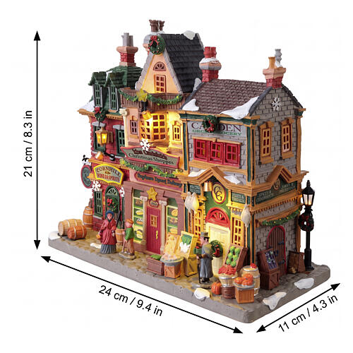 Mrs. Cratchit's Christmas Shoppes edificio illuminato Lemax Caddington 21x24x11 cm - 55314 3