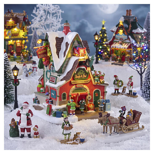 The Elf Service Sleigh & Sled Repair beleuchtetes Gebäude Lemax Santa's Wonderland 21x16x17 cm - 55315 2