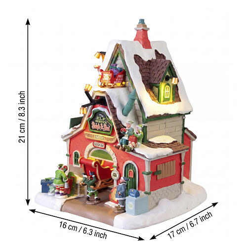 The Elf Service Sleigh & Sled Repair beleuchtetes Gebäude Lemax Santa's Wonderland 21x16x17 cm - 55315 3