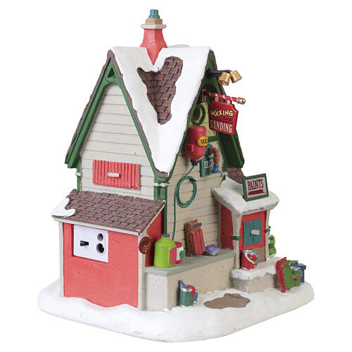 The Elf Service Sleigh & Sled Repair beleuchtetes Gebäude Lemax Santa's Wonderland 21x16x17 cm - 55315 6