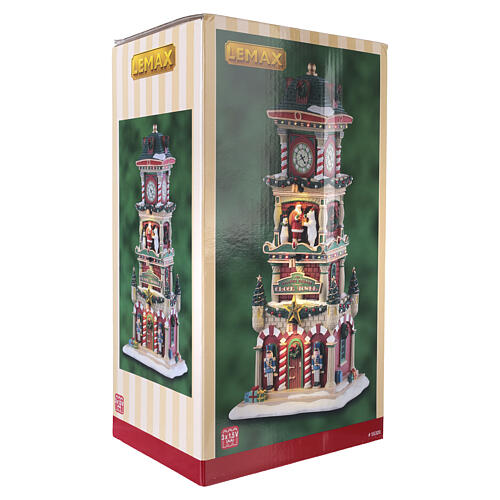 The Village Square Clock Tower edificio illuminato Lemax Santa'S Wonderland 29x14x11 cm - 55320 7