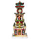 The Village Square Clock Tower edificio illuminato Lemax Santa'S Wonderland 29x14x11 cm - 55320 s1