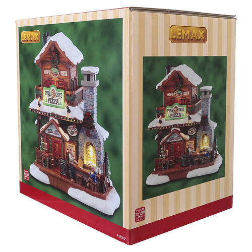 Pine Grove Pizza beleuchtetes Gebäude Lemax Vail Village 20x21x15 cm - 55322 7