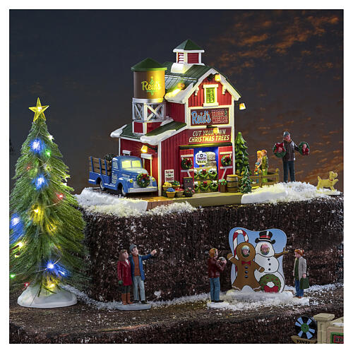 Polly's Pot-bellied Pig Rescue edificio illuminato Lemax Harvest Crossing 19x19x15 cm - 55323 3