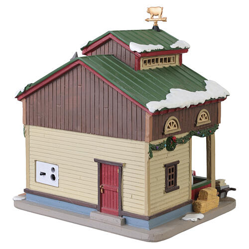 Polly's Pot-bellied Pig Rescue edificio illuminato Lemax Harvest Crossing 19x19x15 cm - 55323 5