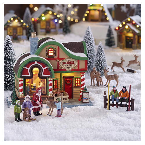 The Reindeer Café beleuchtetes Gebäude Lemax Vail Village 17x19x14 cm - 55327 2