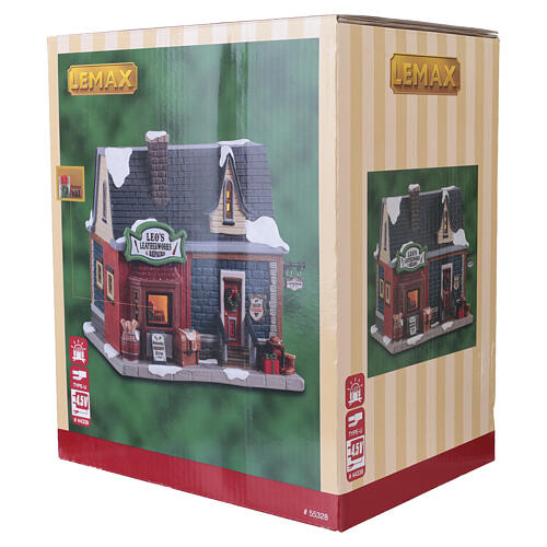 Leo's Leatherworks & Repairs edifício iluminado Lemax Vail Village 15x18x12 cm - 55328 7