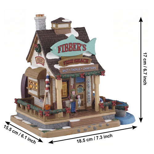 Fibber's Fish Shack beleuchtetes Gebäude Lemax Vail Village 17x18x15 cm - 55329 3