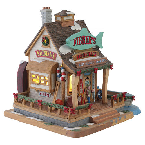 Fibber's Fish Shack beleuchtetes Gebäude Lemax Vail Village 17x18x15 cm - 55329 5