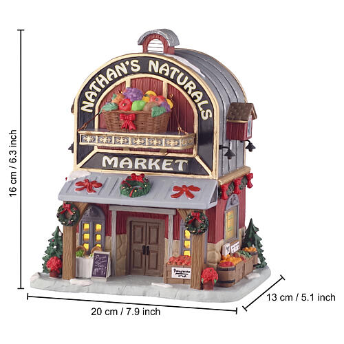 Nathan's Naturals Market edificio illuminato Lemax Harvest Crossing 19x16x13 cm - 55331 2