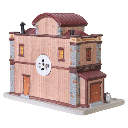The Beer Meister Home Brewing Supplies illuminated building by Lemax, Harvest Crossing collection, 6.9x8.5x5.1 in - 55332 6
