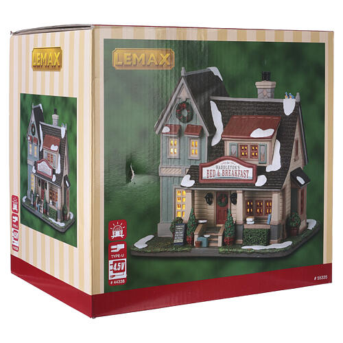 Waddleton's Bed & Breakfast illuminated building by Lemax, Caddington Village, 7x7.8x5.1 in - 55335 7
