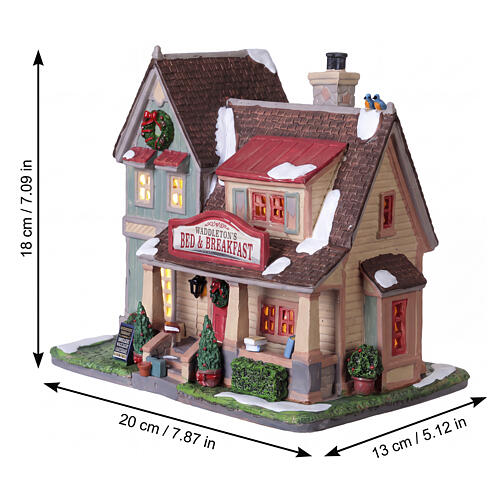 Waddleton's Bed & Breakfast edificio illuminato Lemax Caddington Village 18x20x13 cm - 55335 3
