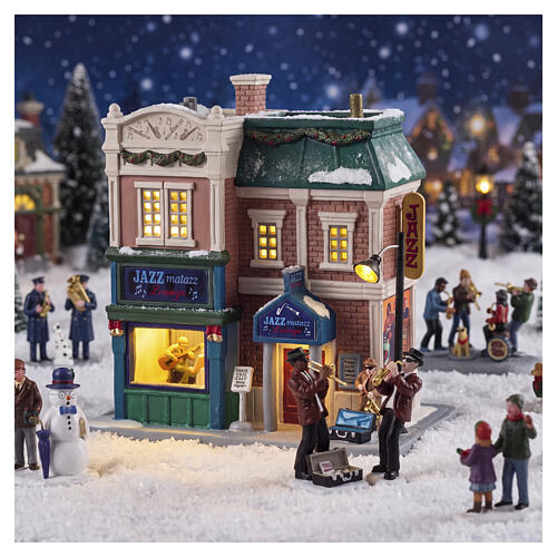 Jazzmatazz Lounge beleuchtetes Gebäude Lemax Caddington Village 19x17x11 cm - 55336 2