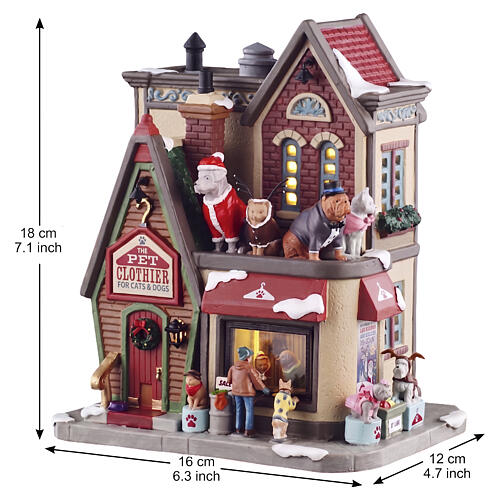 The Pet Clothier beleuchtetes Gebäude Lemax Caddington Village 18x15x12 cm - 55338 3