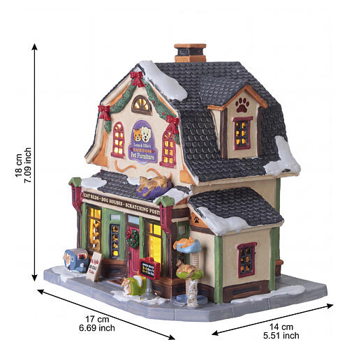 Luna & Ollie's Custom Pet Furniture beleuchtetes Gebäude Lemax Caddington Village 18x17x14 cm - 55342 3