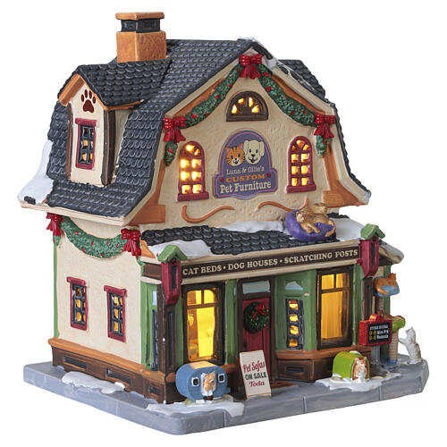 Luna & Ollie's Custom Pet Furniture beleuchtetes Gebäude Lemax Caddington Village 18x17x14 cm - 55342 4