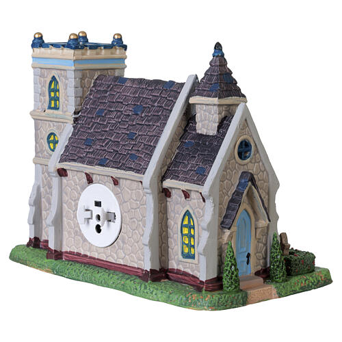 St. Ann's Church illuminated building by Lemax, Caddington Village, 6.1x7.9x4.6 in - 55343 6
