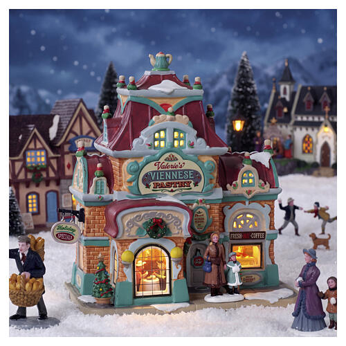 Valerie's Viennese Pastry bâtiment éclairé Lemax Caddington Village 22x21,3x13,8 cm - 55345 2